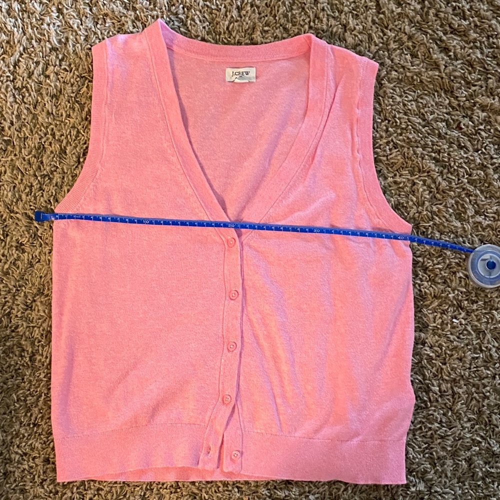 J. Crew Pink Sleeveless Cardigan